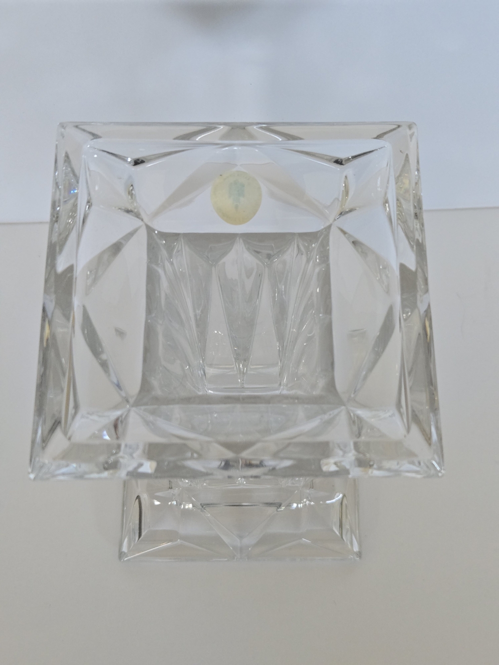 Vtg PartyLite P7374 Quad Prism Pedestal 24% Lead Crystal Pillar Candle Holder - Picture 7 of 12